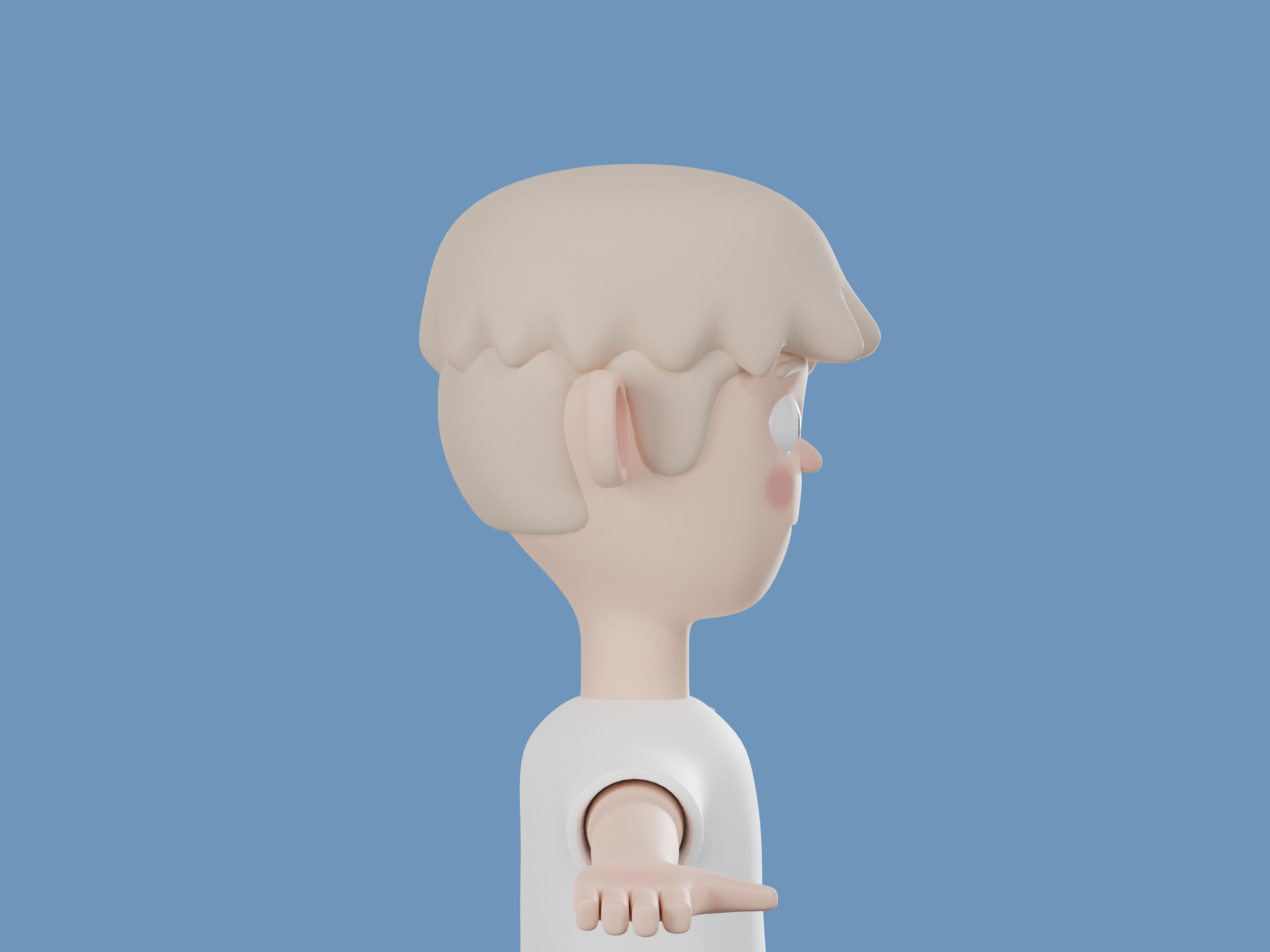 Cartoon character casual man 3D model 3D model_6