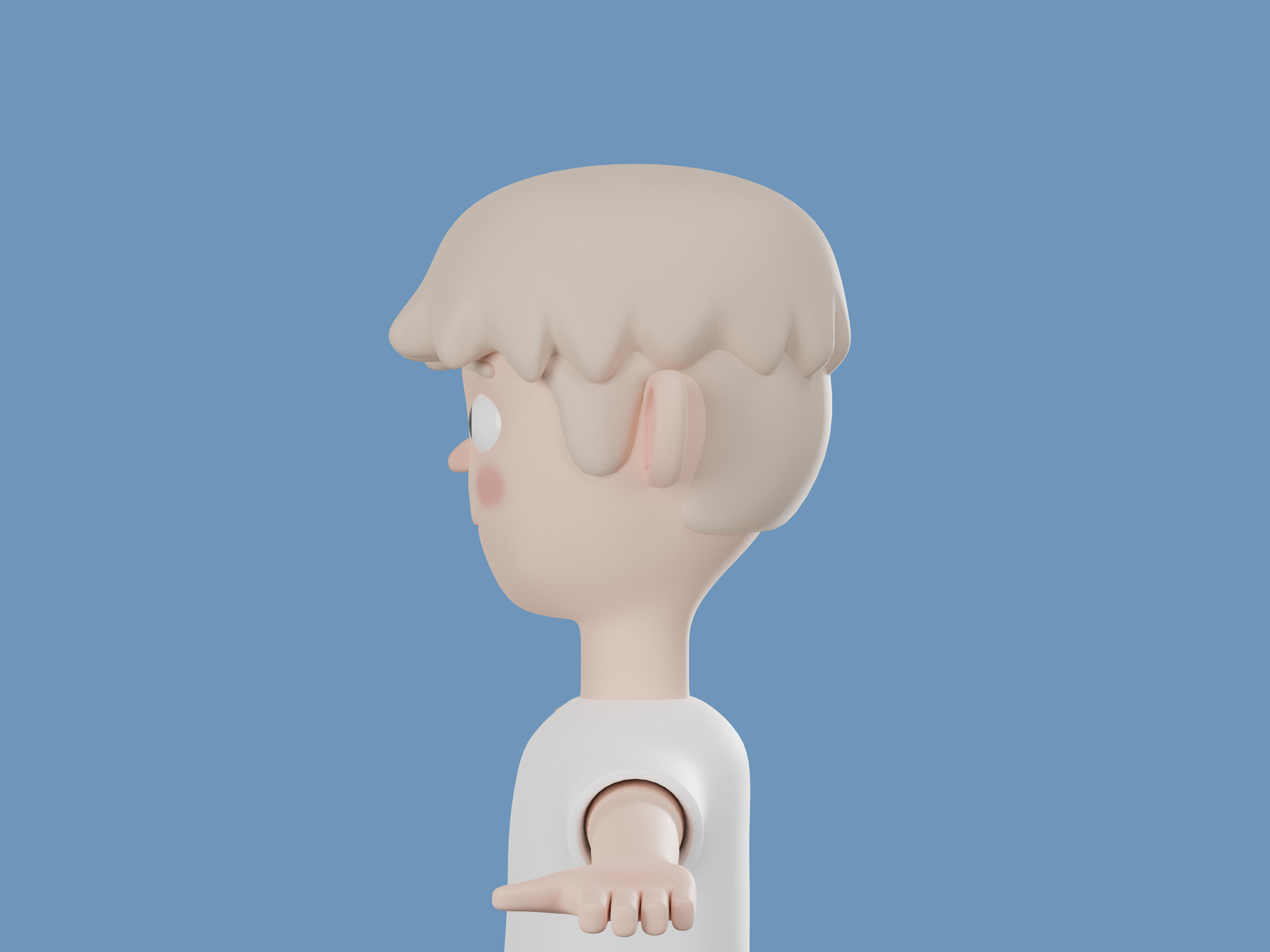 Cartoon character casual man 3D model 3D model_4