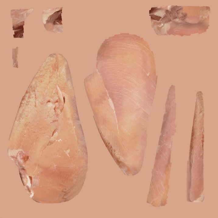 Chicken in tray skin 3D model_13