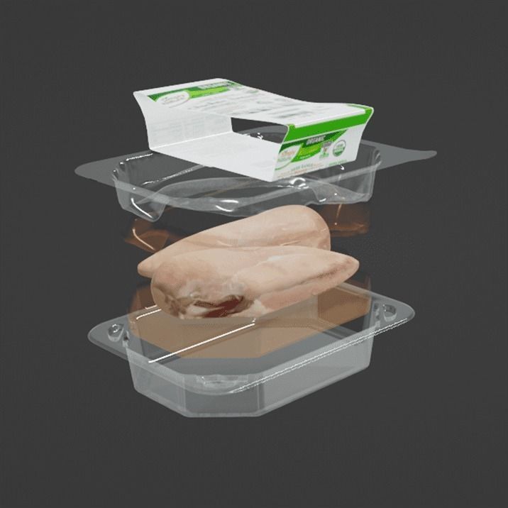 Chicken in tray skin 3D model_9