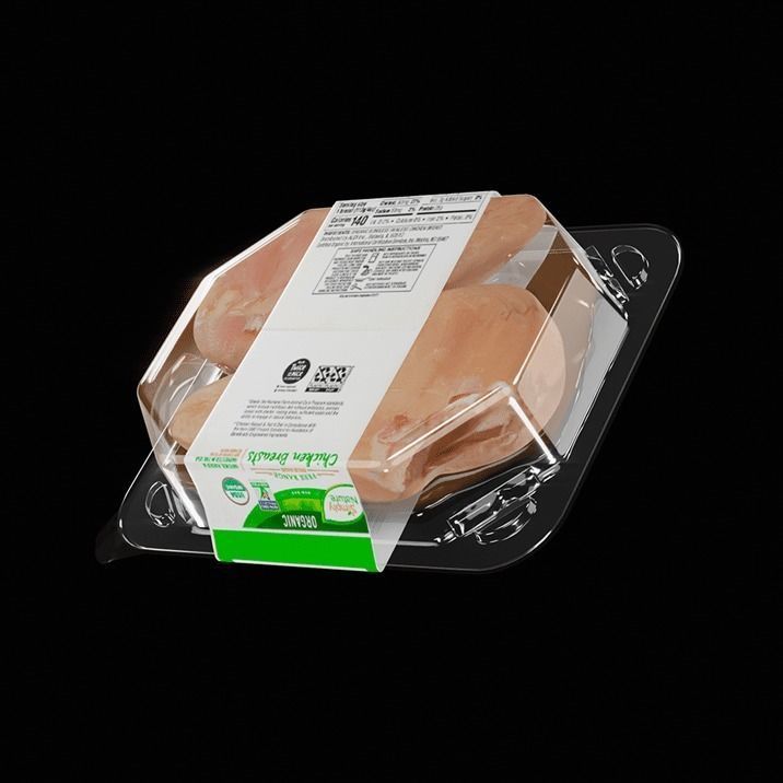 Chicken in tray skin 3D model_6
