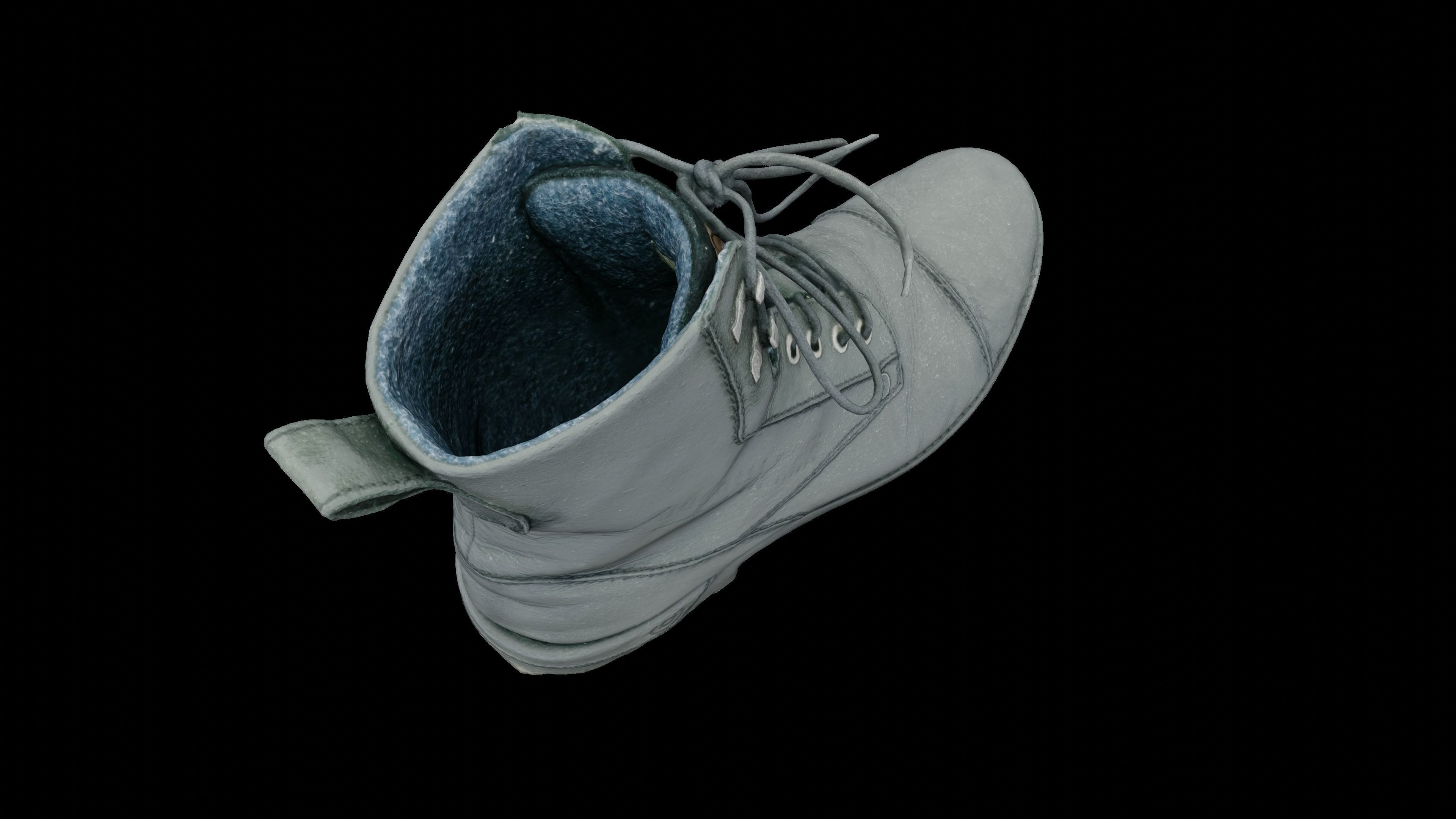 Worn shoe 3D scan Low-poly 3D model_11