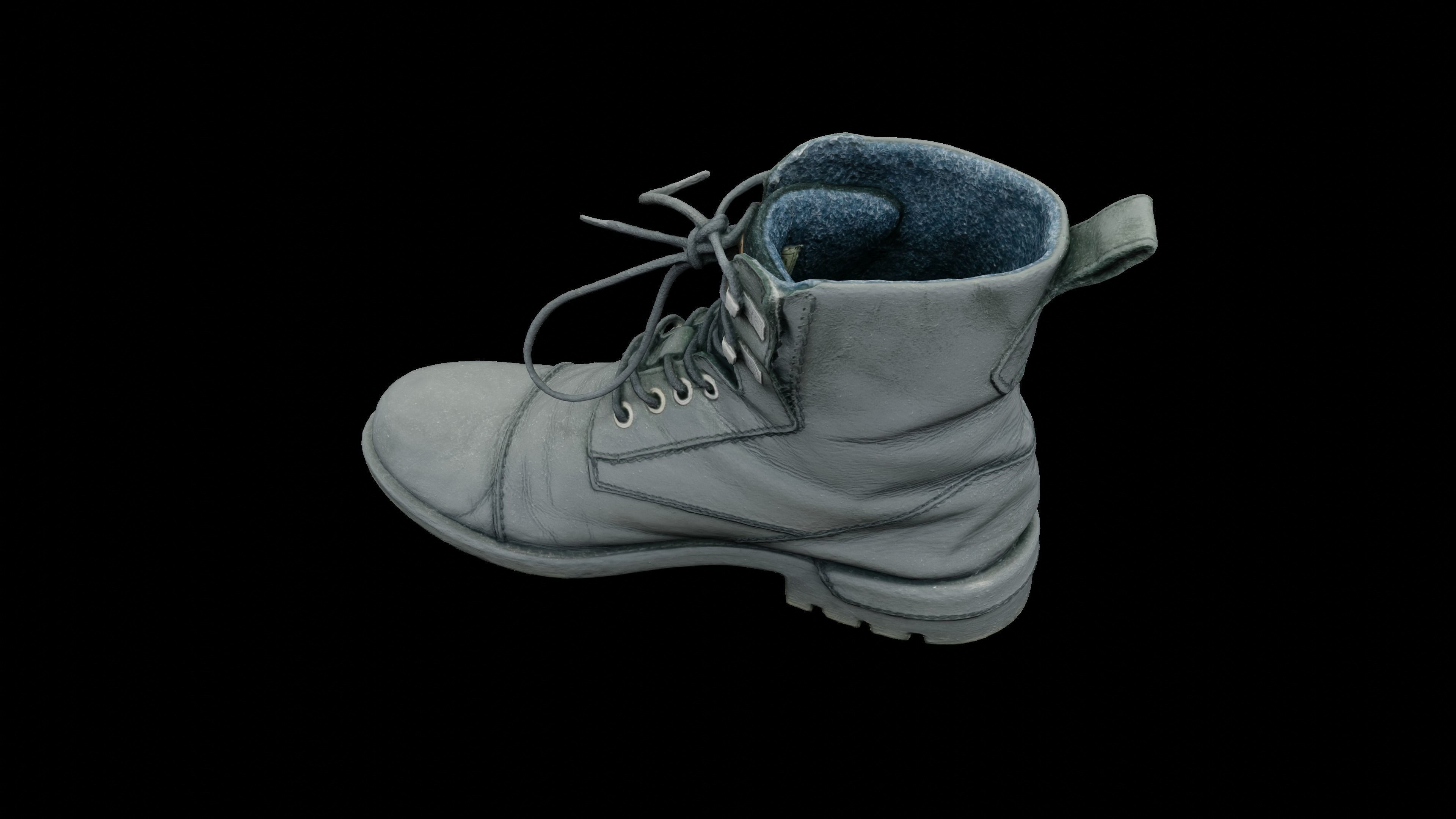 Worn shoe 3D scan Low-poly 3D model_2
