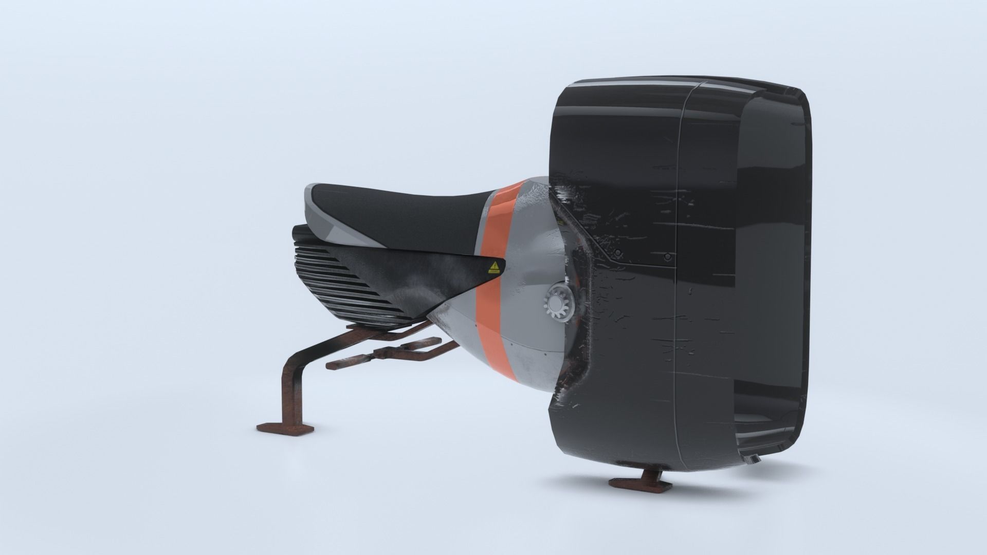 Space race bike futuristic scifi spaceship low poly 3D Low-poly 3D model_9