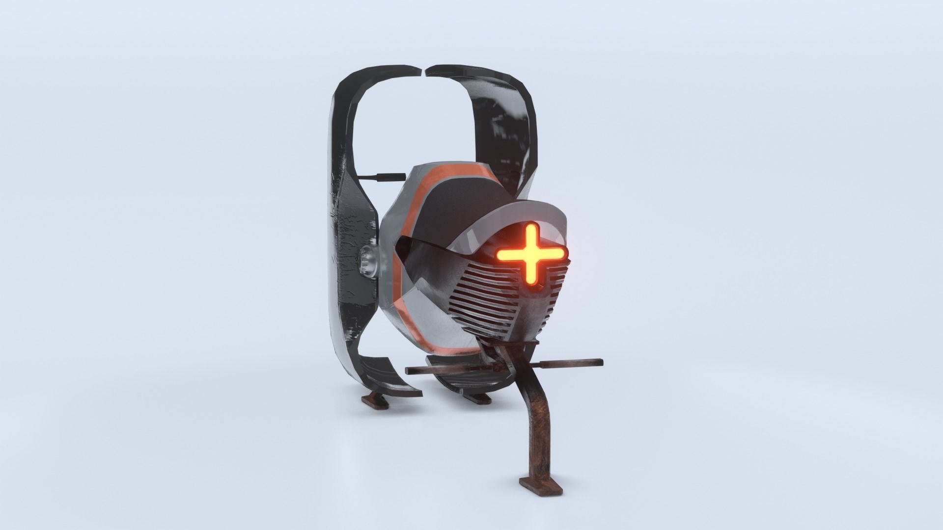 Space race bike futuristic scifi spaceship low poly 3D Low-poly 3D model_16