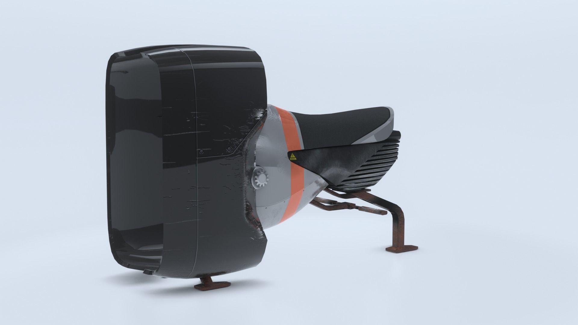 Space race bike futuristic scifi spaceship low poly 3D Low-poly 3D model_3