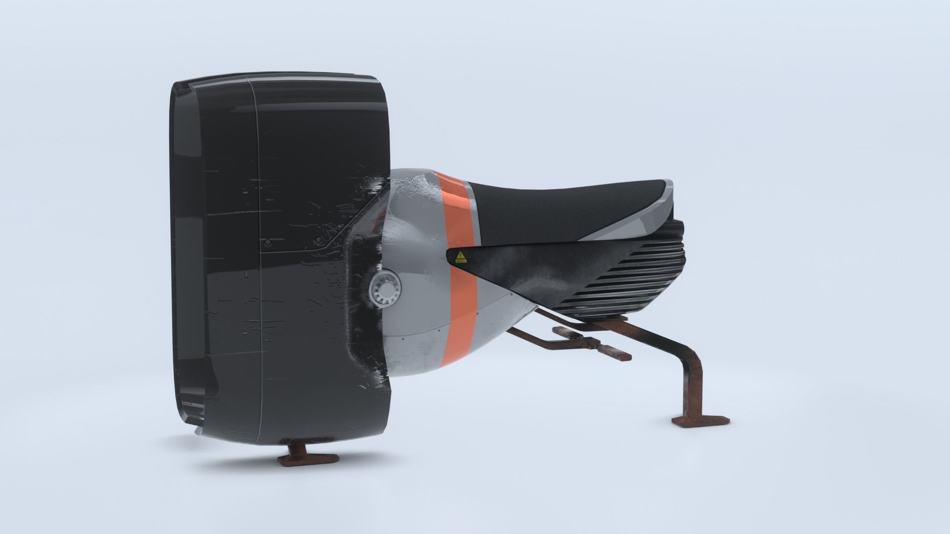 Space race bike futuristic scifi spaceship low poly 3D Low-poly 3D model_2
