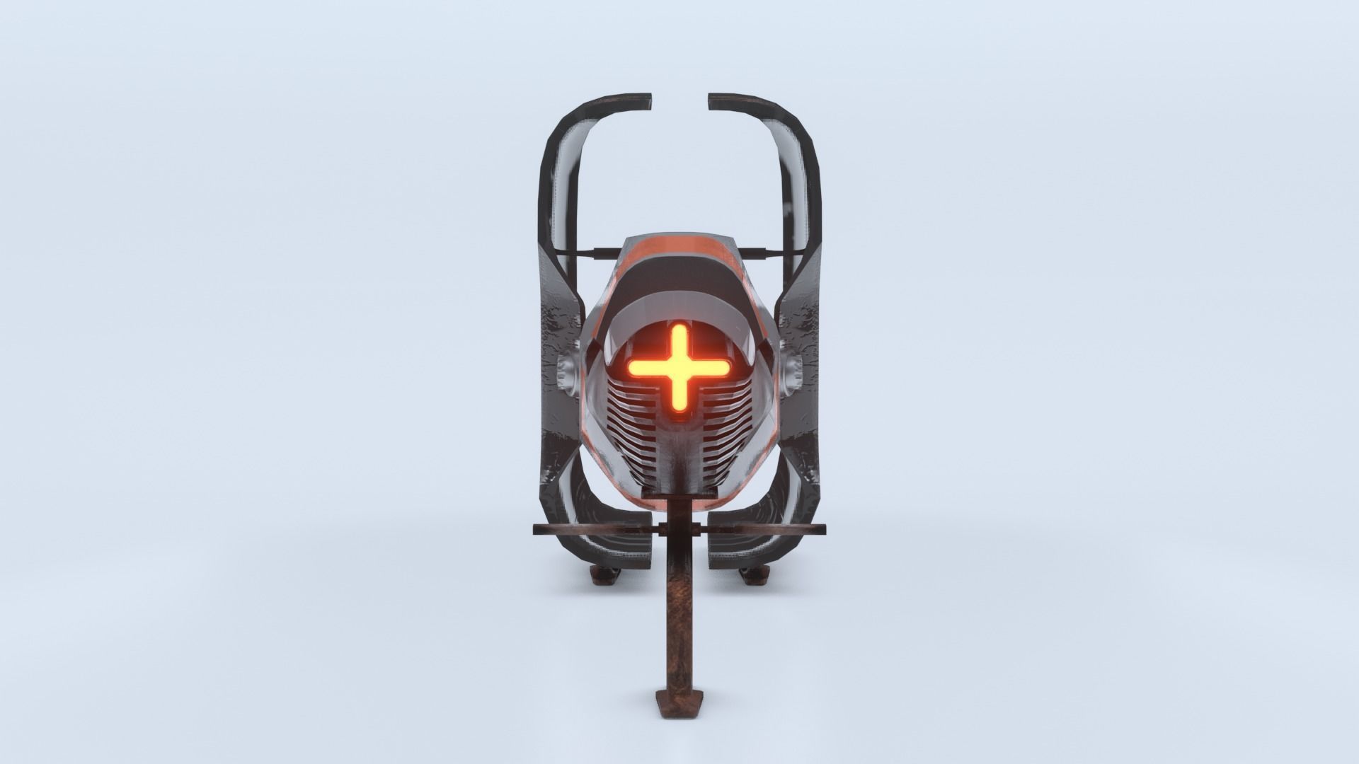 Space race bike futuristic scifi spaceship low poly 3D Low-poly 3D model_15