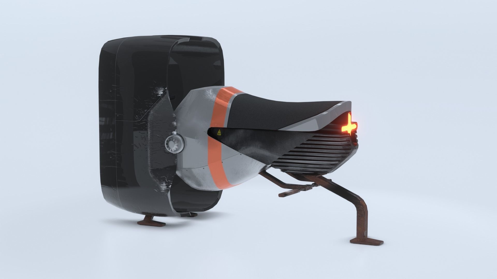 Space race bike futuristic scifi spaceship low poly 3D Low-poly 3D model_19