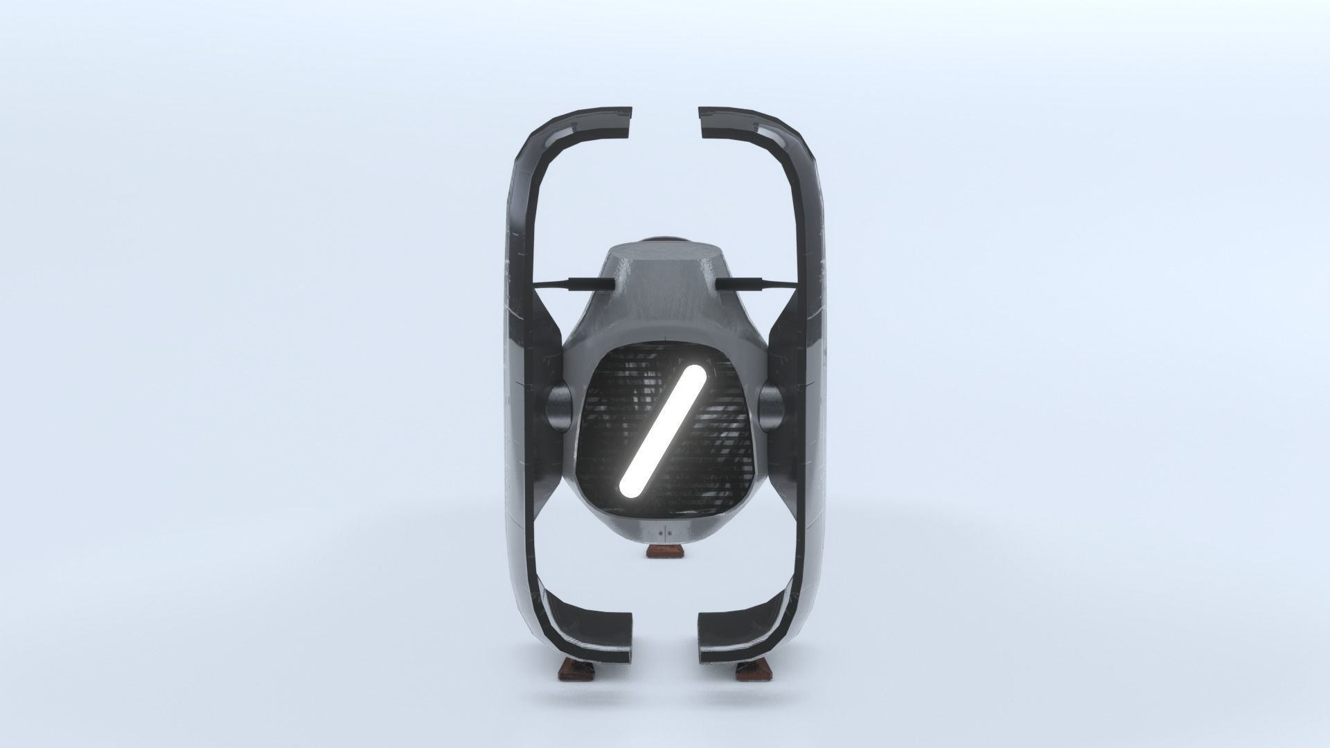 Space race bike futuristic scifi spaceship low poly 3D Low-poly 3D model_6