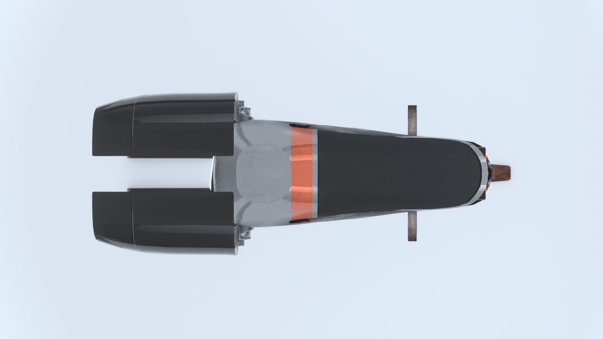 Space race bike futuristic scifi spaceship low poly 3D Low-poly 3D model_24