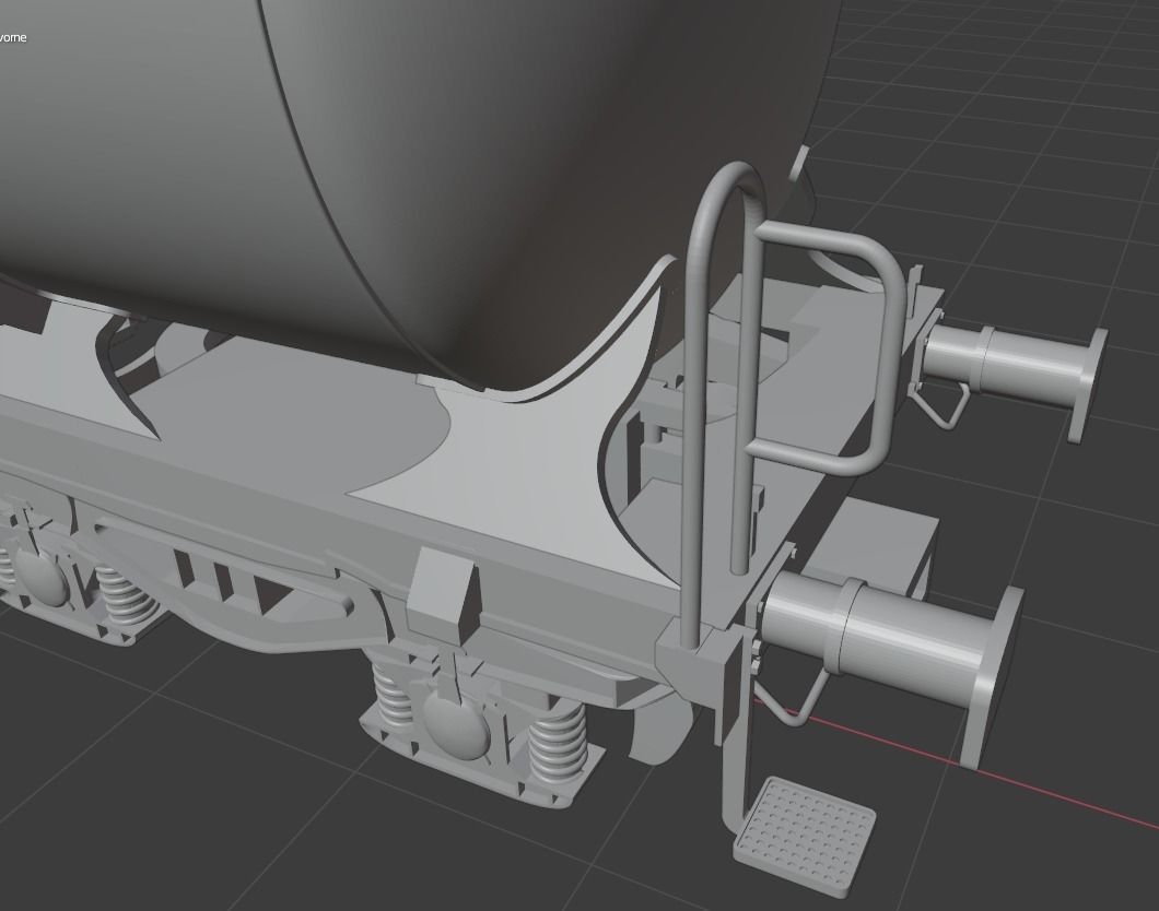 H0 1-87 scale Zacns 98 tank car 3D print model_9