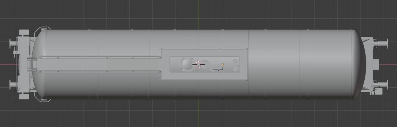 H0 1-87 scale Zacns 98 tank car 3D print model_3