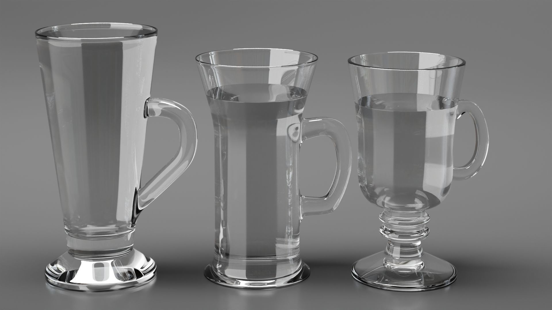 Irish Coffee Mugs set 3D Model Collection_4