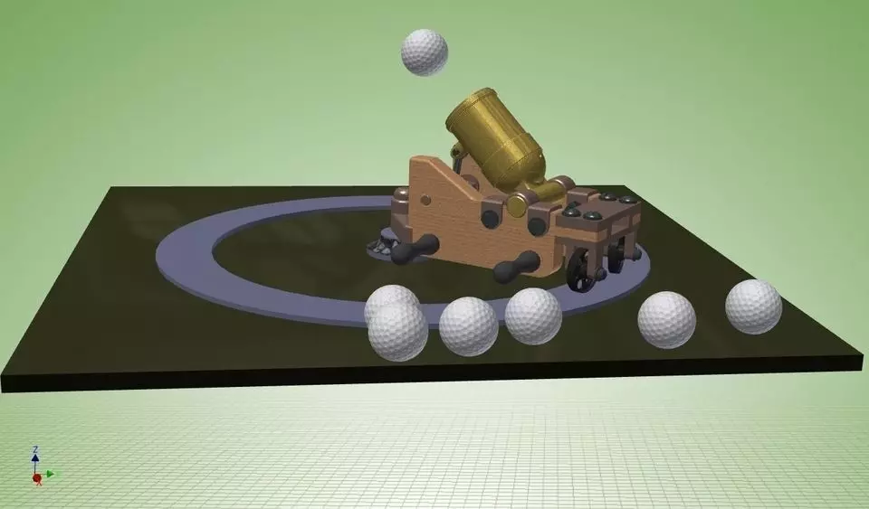 Mortar Golf Ball Size Free 3D model