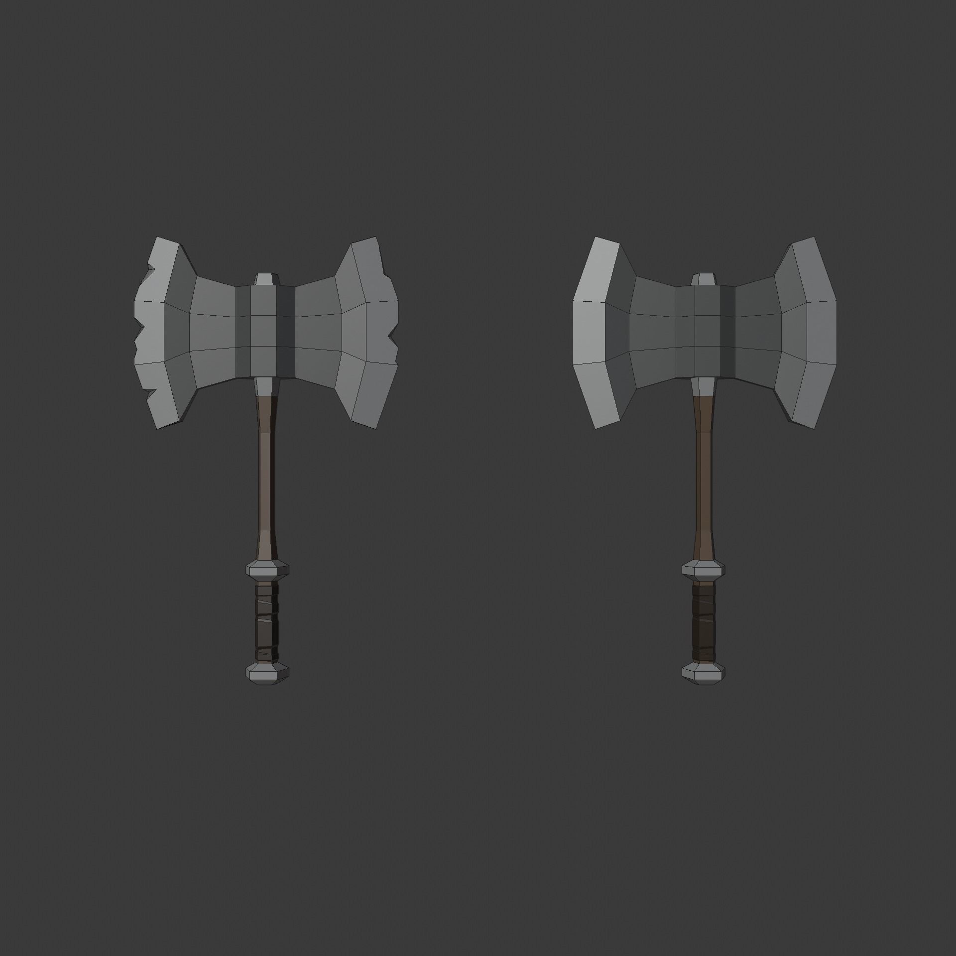 Low poly weapon pack contains stylized models for casual games Low-poly 3D model_21