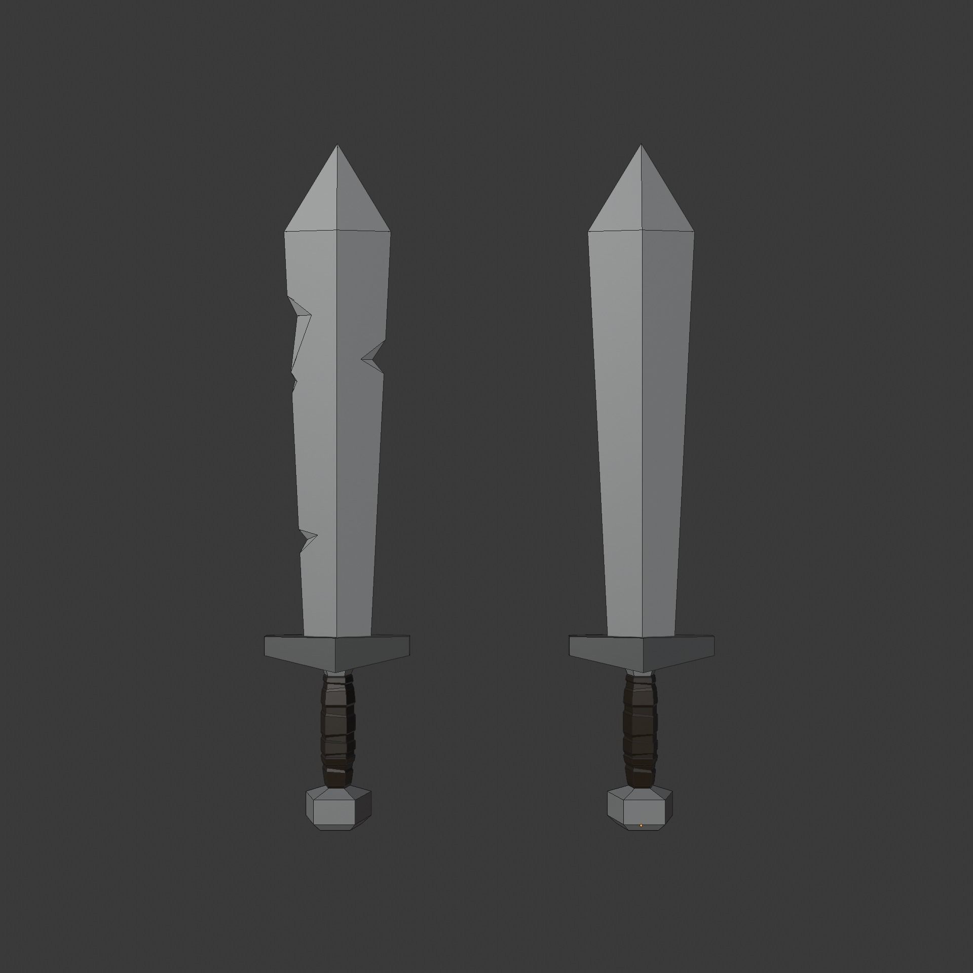 Low poly weapon pack contains stylized models for casual games Low-poly 3D model_39