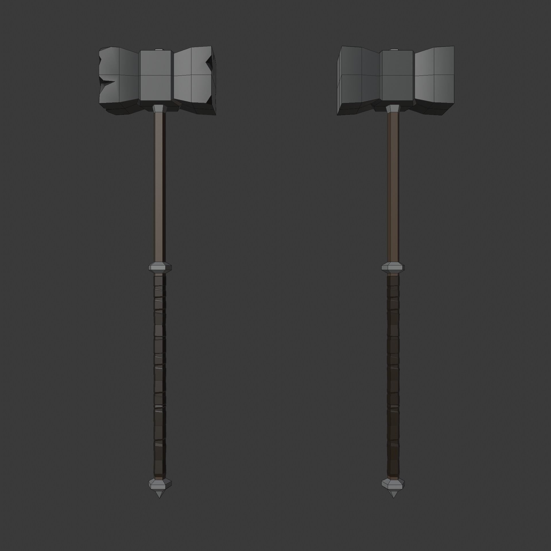 Low poly weapon pack contains stylized models for casual games Low-poly 3D model_25