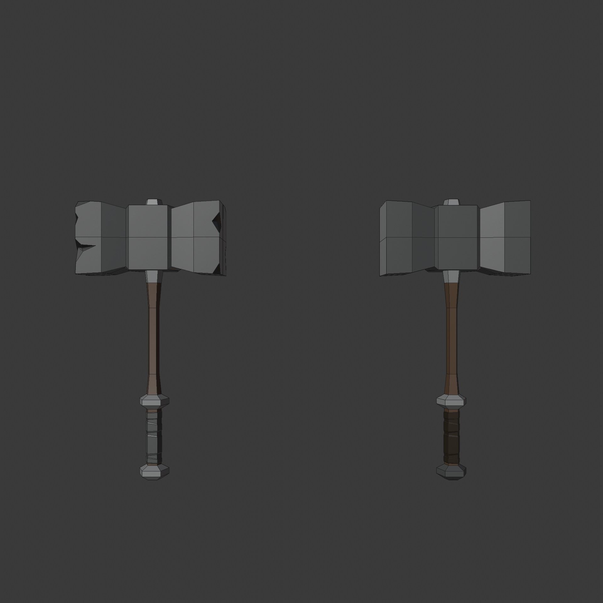 Low poly weapon pack contains stylized models for casual games Low-poly 3D model_24