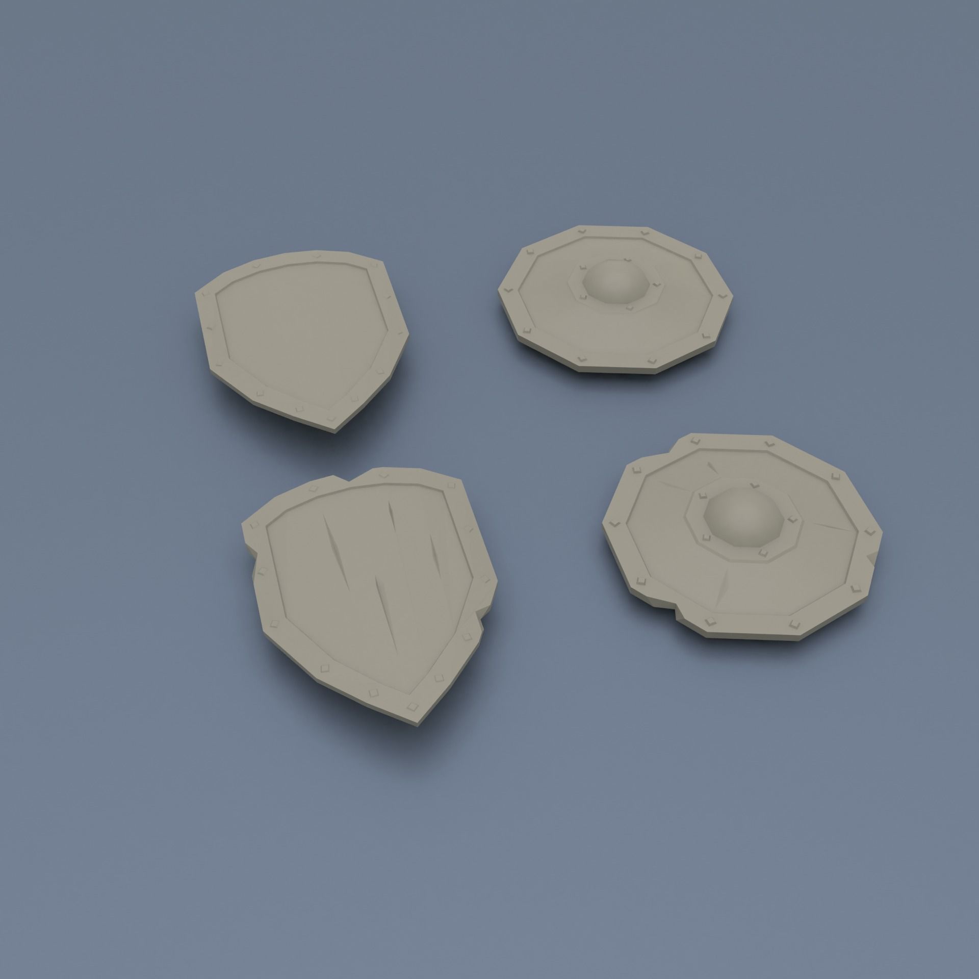 Low poly weapon pack contains stylized models for casual games Low-poly 3D model_19