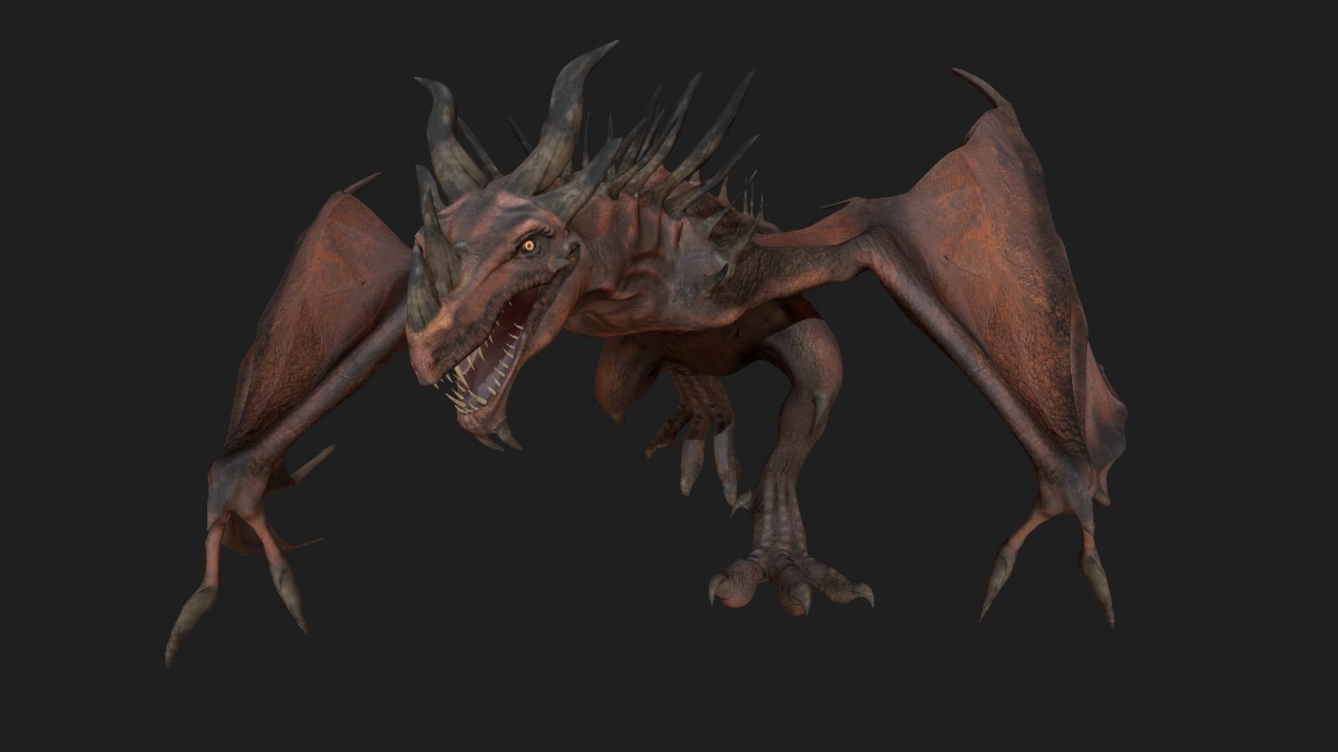 Dragon Low-poly 3D model_6