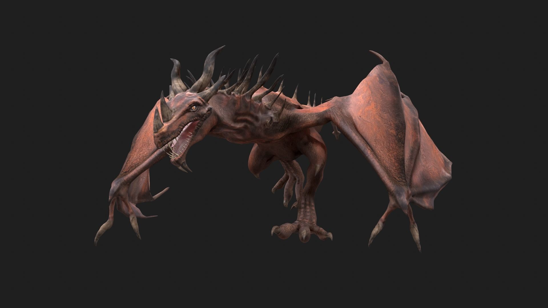 Dragon Low-poly 3D model_10