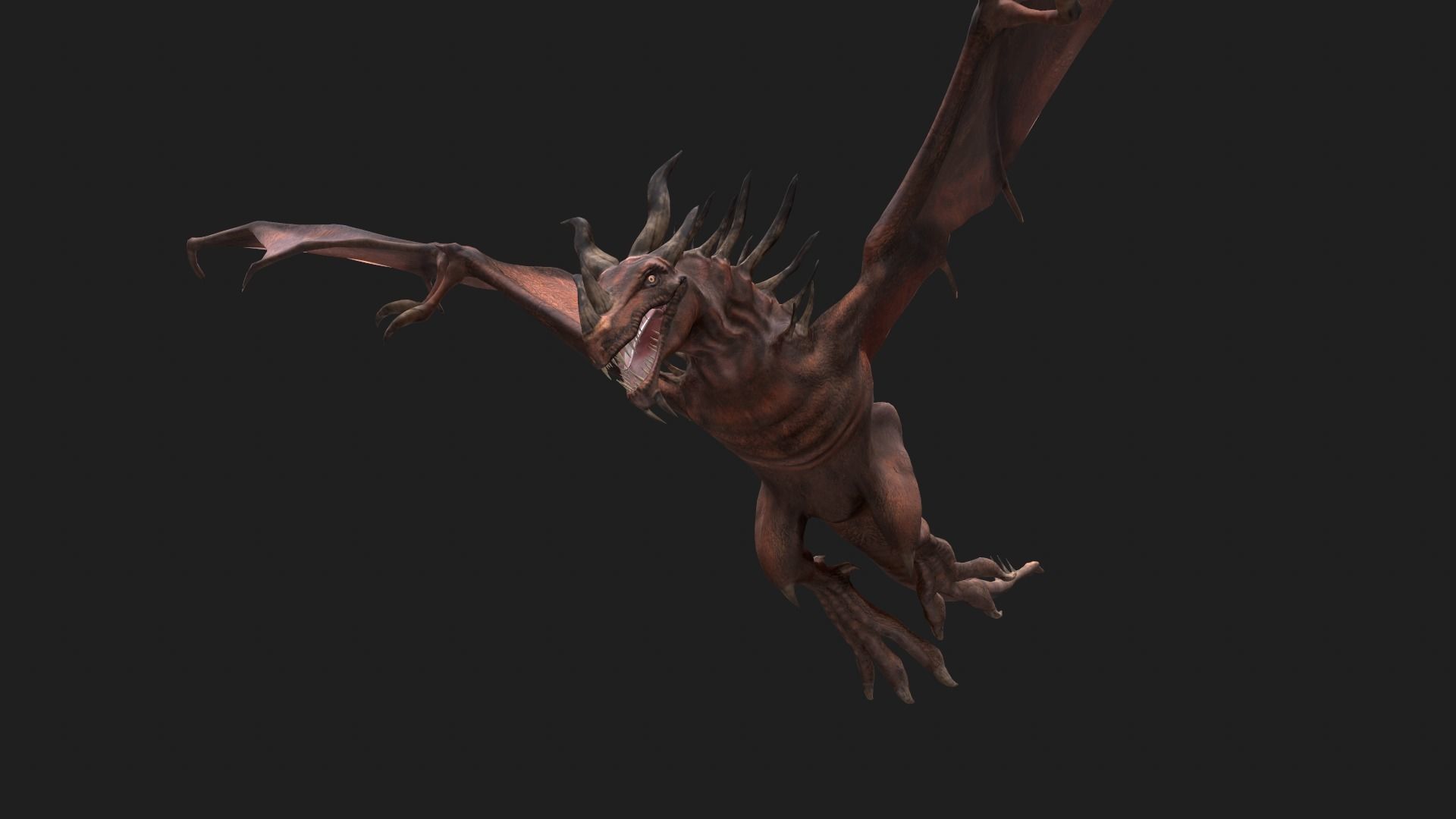 Dragon Low-poly 3D model_4