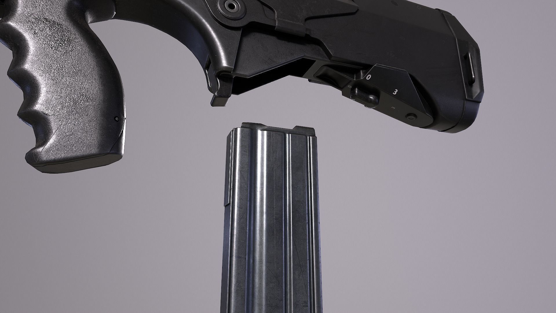 FAMAS F1 Rifle Low-poly 3D model_19