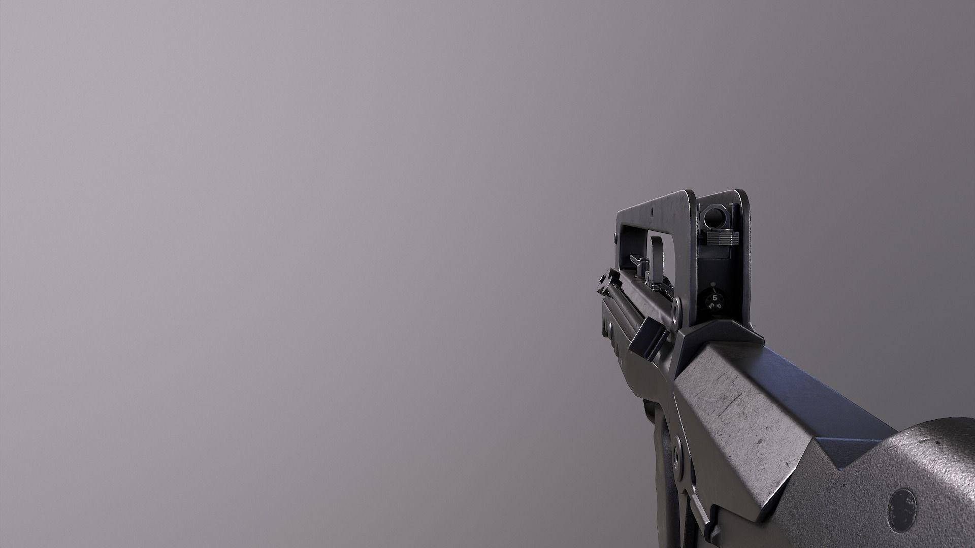 FAMAS F1 Rifle Low-poly 3D model_5