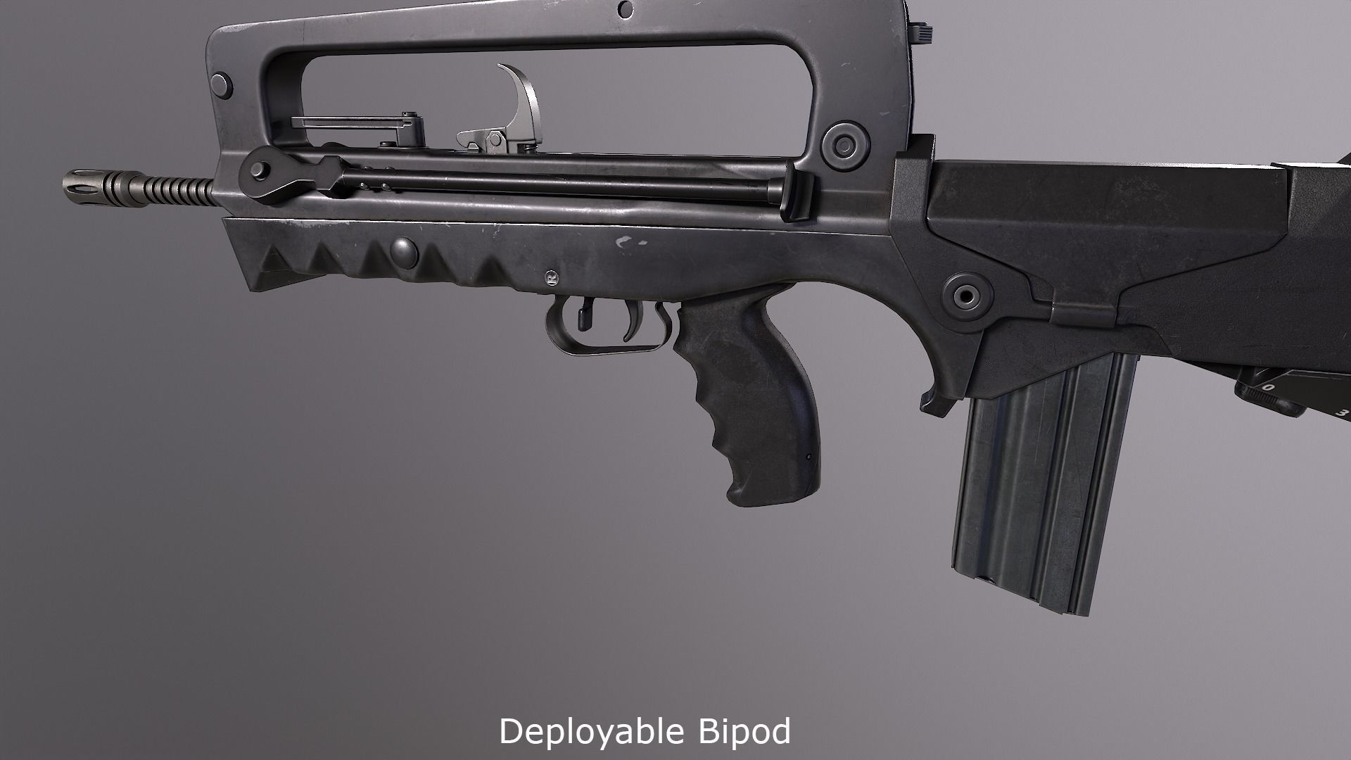 FAMAS F1 Rifle Low-poly 3D model_13