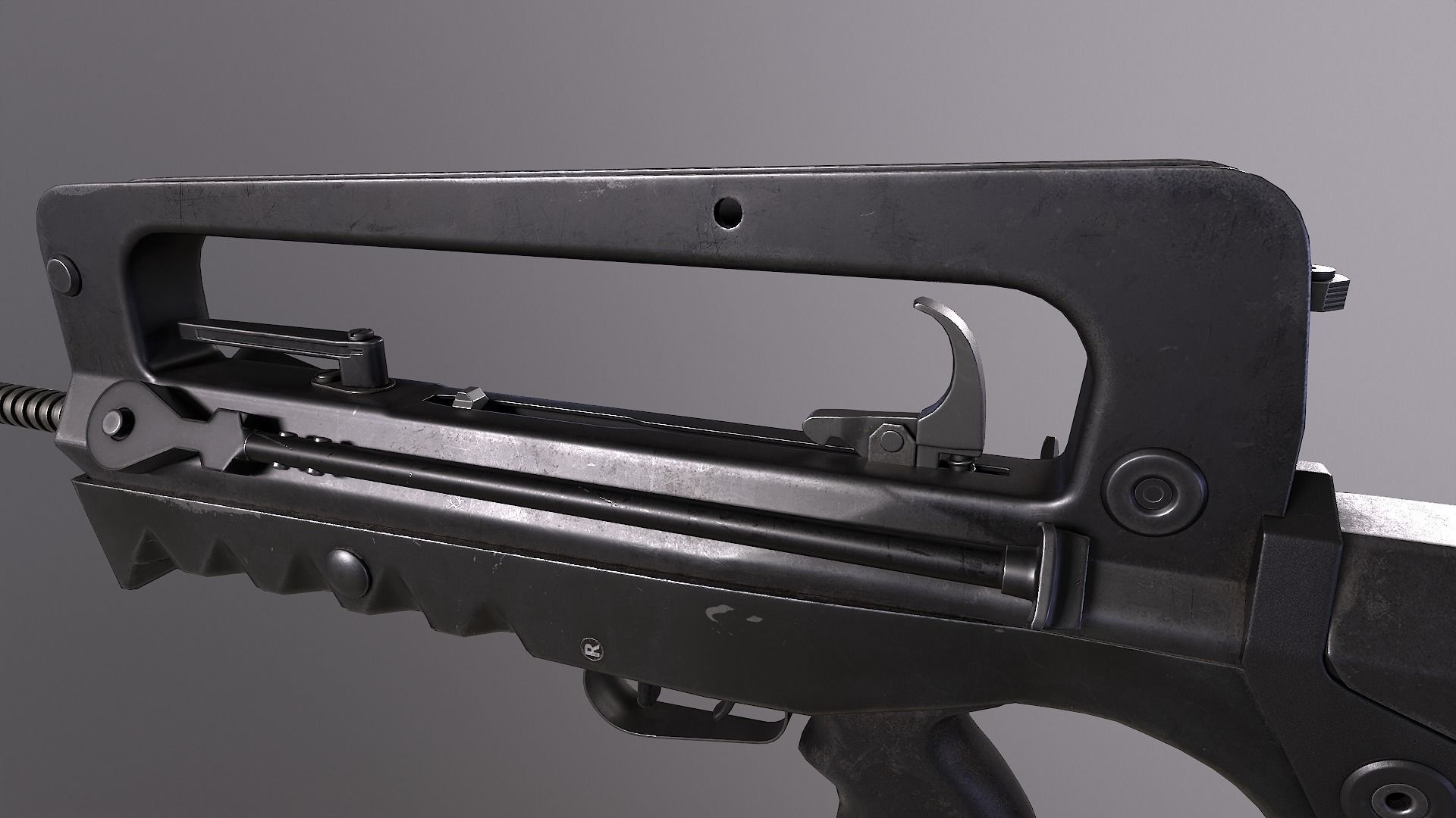 FAMAS F1 Rifle Low-poly 3D model_17