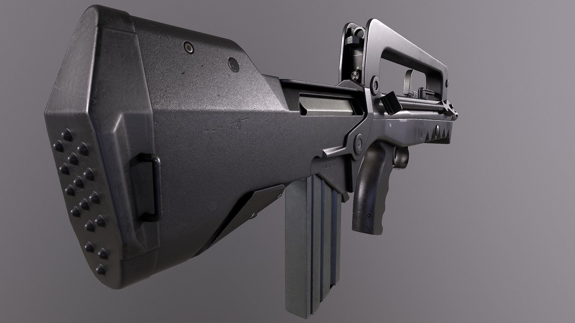 FAMAS F1 Rifle Low-poly 3D model_6