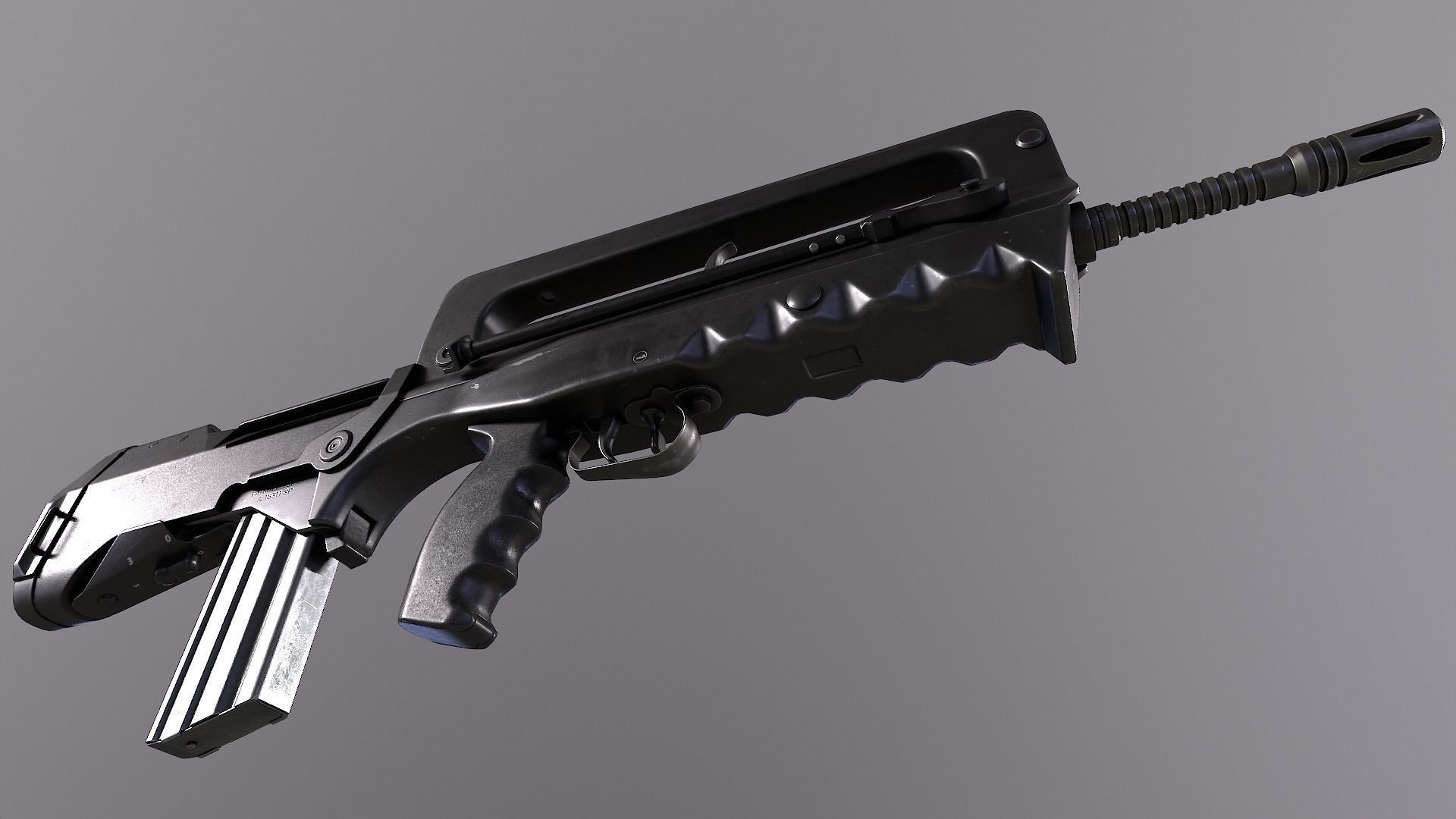 FAMAS F1 Rifle Low-poly 3D model_8