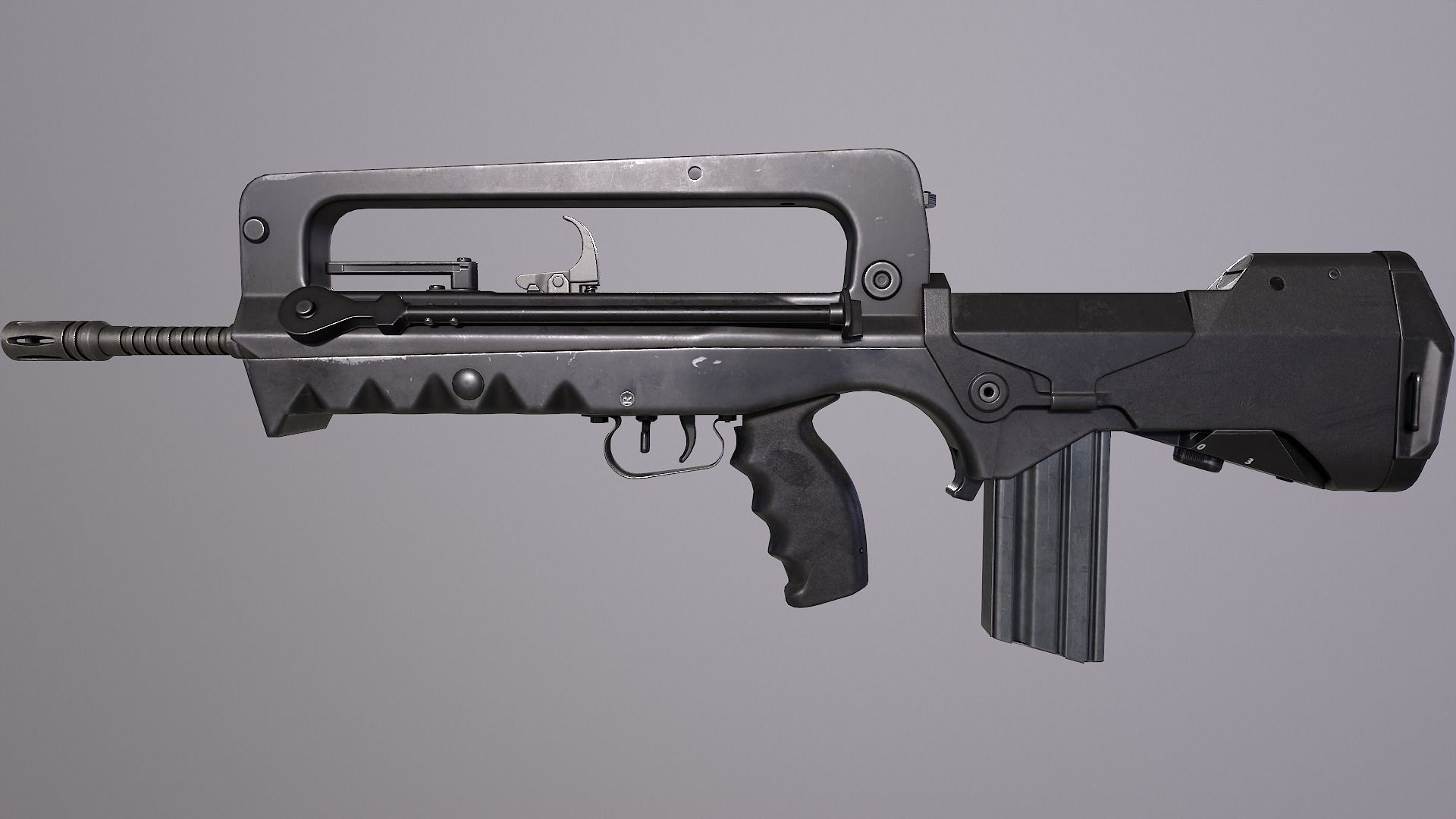 FAMAS F1 Rifle Low-poly 3D model_4