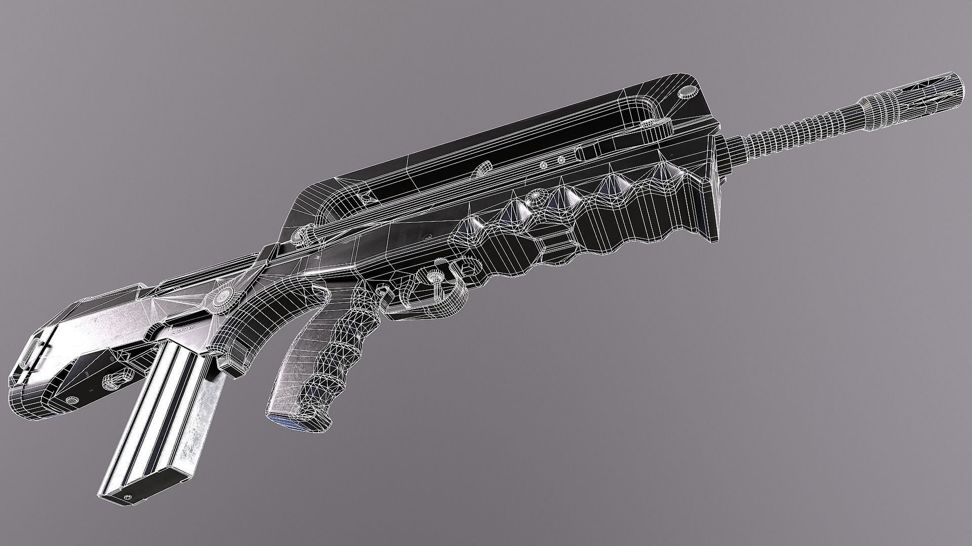 FAMAS F1 Rifle Low-poly 3D model_30