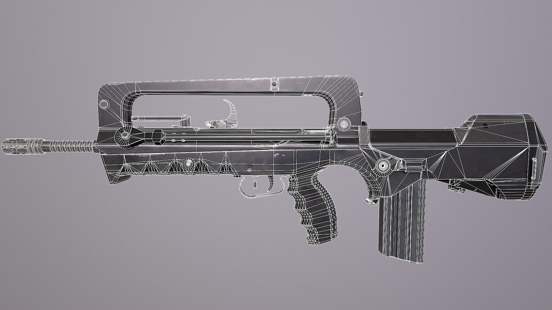 FAMAS F1 Rifle Low-poly 3D model_27