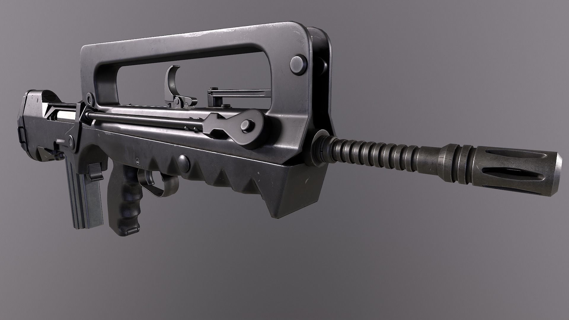 FAMAS F1 Rifle Low-poly 3D model_20