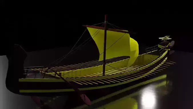 Sailing Vessel Low-poly 3D model 