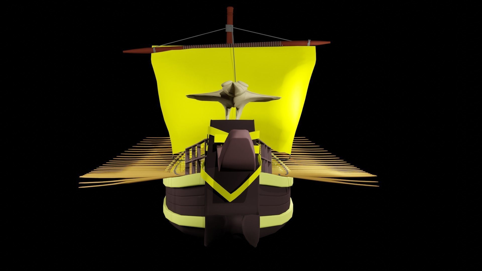 Sailing Vessel Low-poly 3D model Low-poly 3D model_5