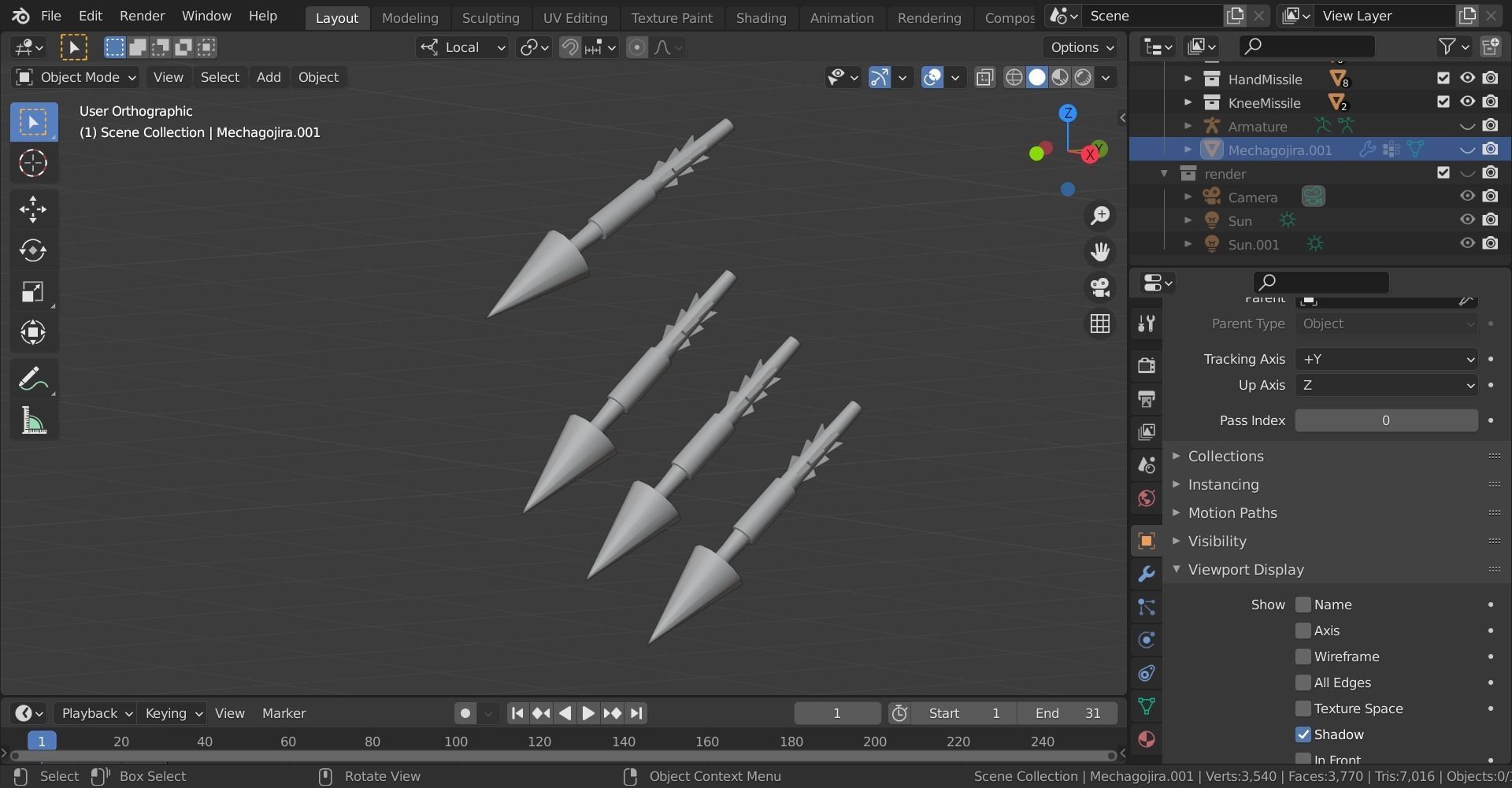 Mechagodzilla Classic Toho Low-poly 3D model_21