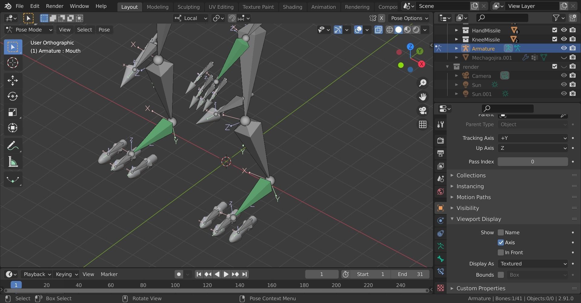 Mechagodzilla Classic Toho Low-poly 3D model_24