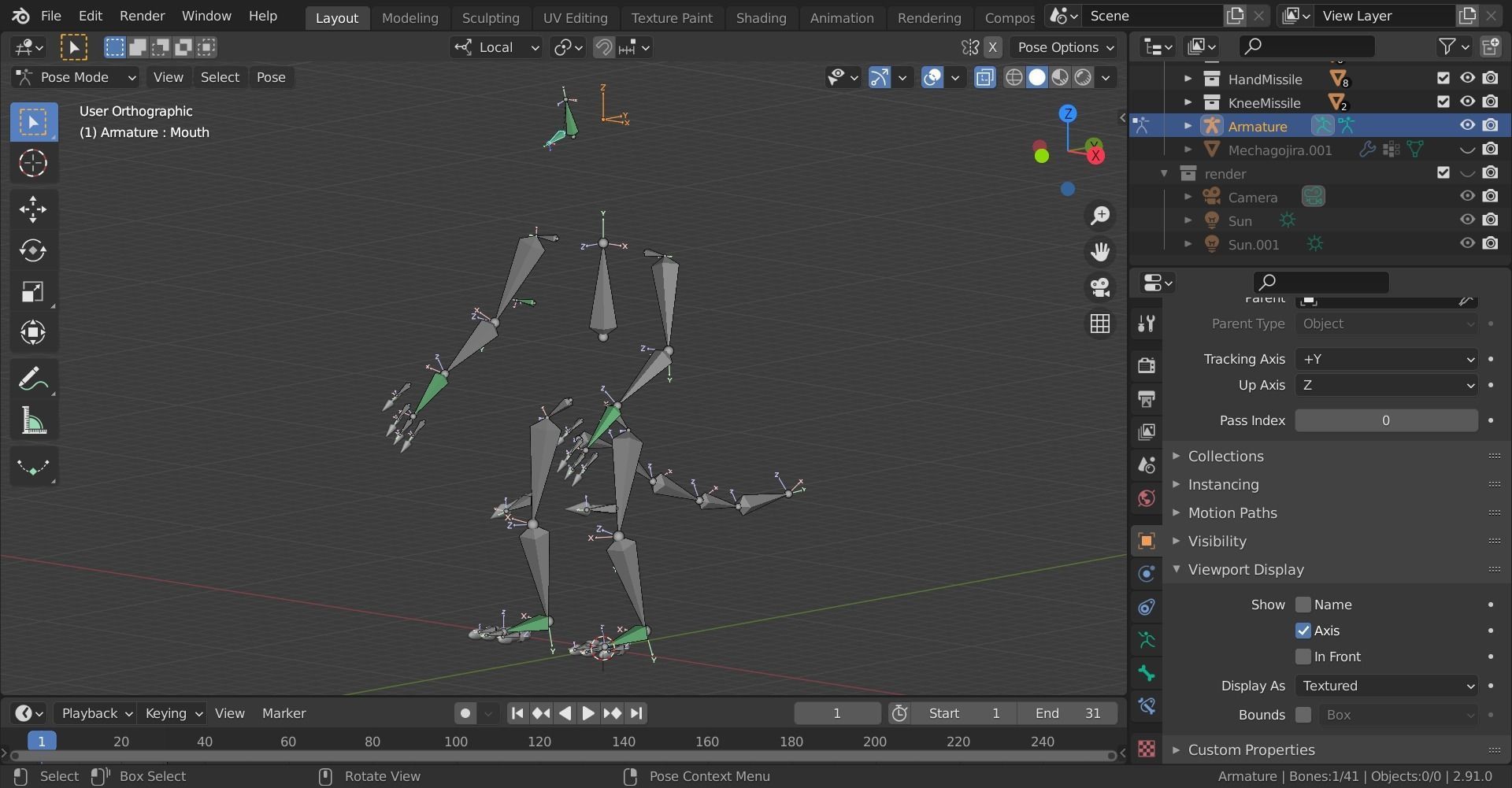 Mechagodzilla Classic Toho Low-poly 3D model_26