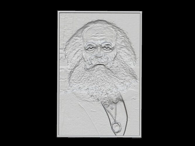 Karl marx reliaf 3D print model