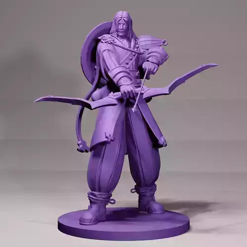 Eastern Hunter 75mm printable gaming miniature