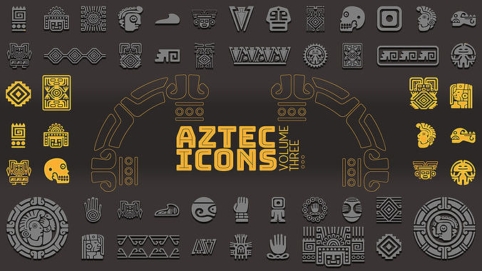 Aztec VECTOR ICONS Volume 3 3D model