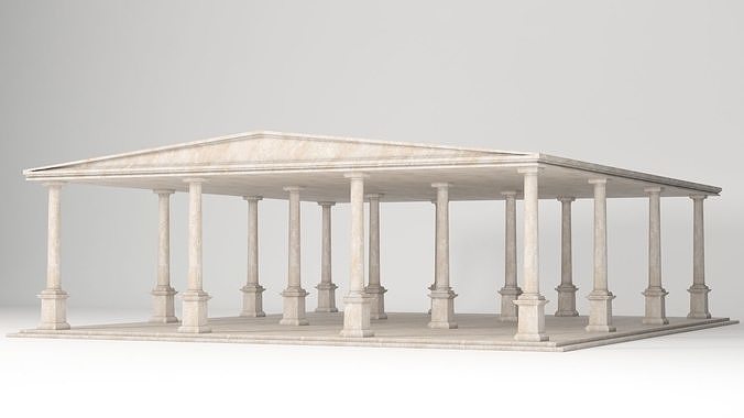 Antique Temple Low-poly 3D model