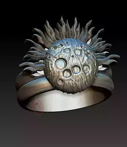 ring 2 with sun 3D print model