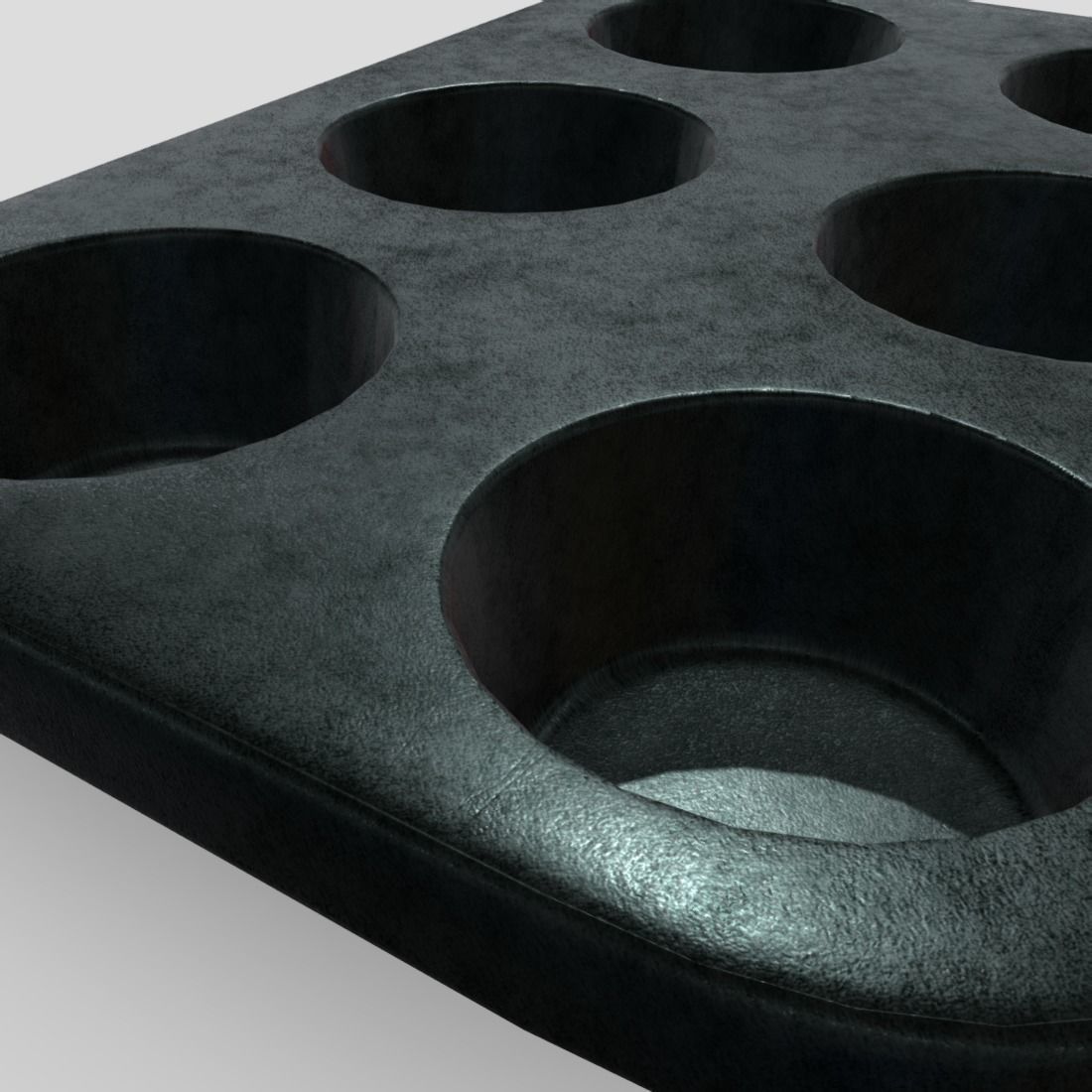 Muffin Pan Low-poly 3D model_13