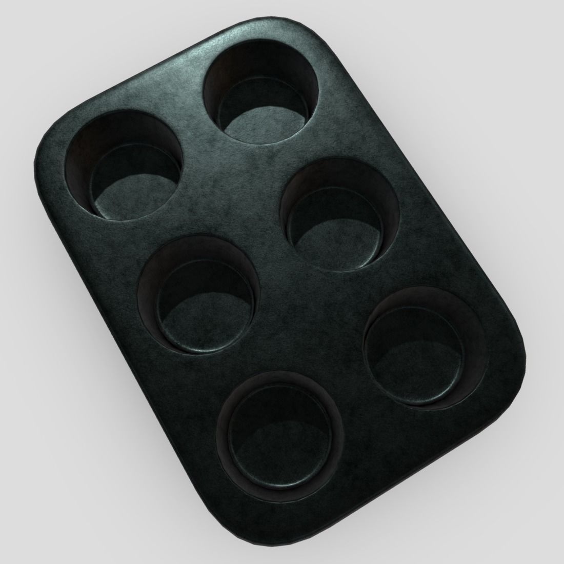 Muffin Pan Low-poly 3D model_7