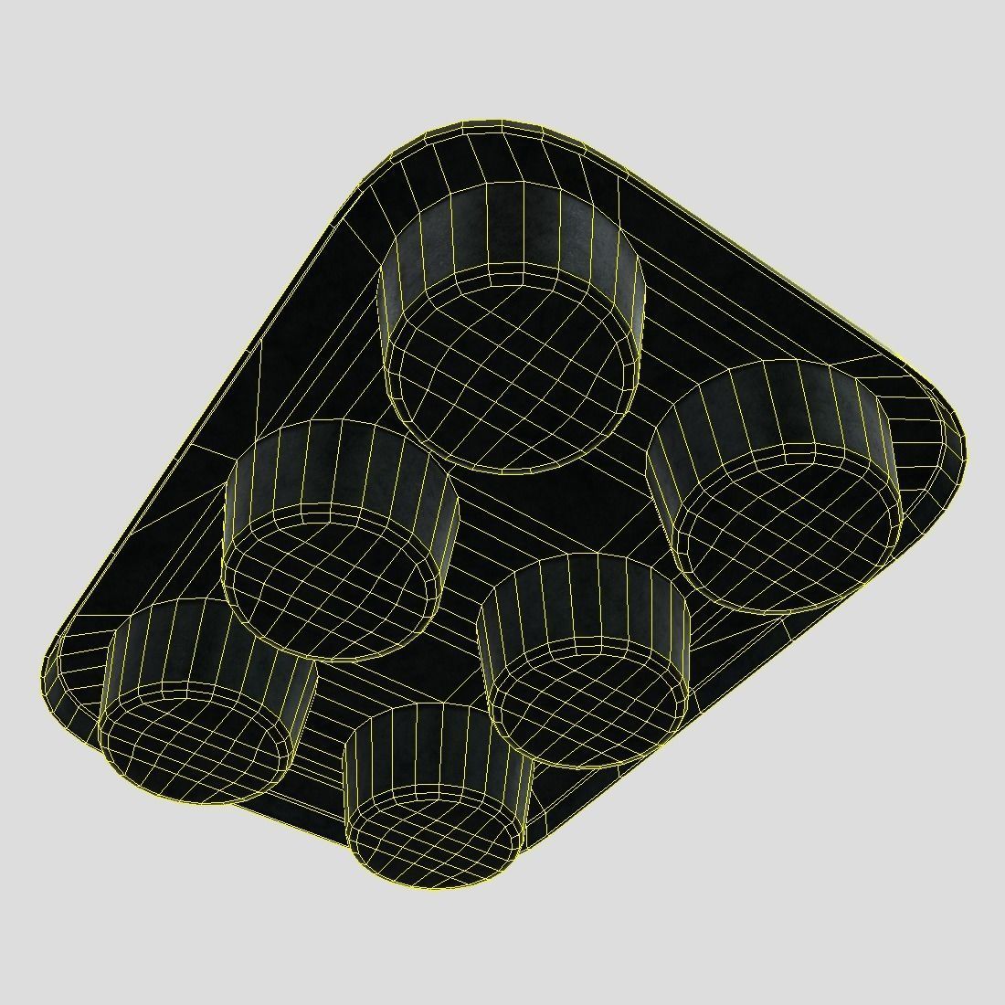 Muffin Pan Low-poly 3D model_10